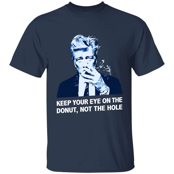 david lynch keep your eye on the donut not the hole shirt navy