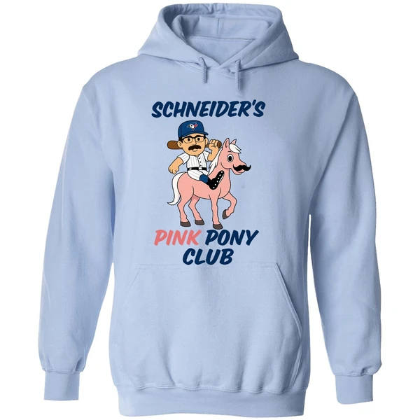 Davis Schneider Toronto Blue Jays Schneiders Pink Pony Club Hoodie - Image 4