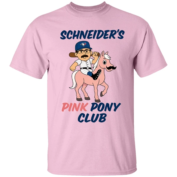 Davis Schneider Toronto Blue Jays Schneiders Pink Pony Club Shirt Davis Schneider Toronto Blue Jays Schneiders Pink Pony Club Shirt