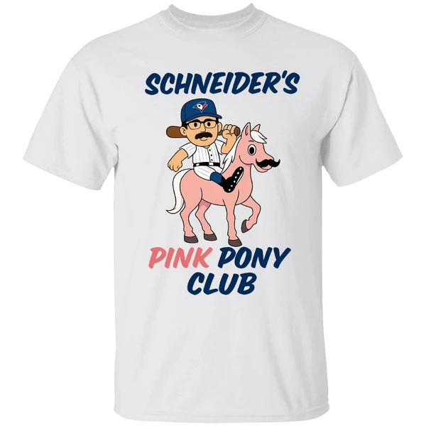 Davis Schneider Toronto Blue Jays Schneiders Pink Pony Club Shirt - Image 9