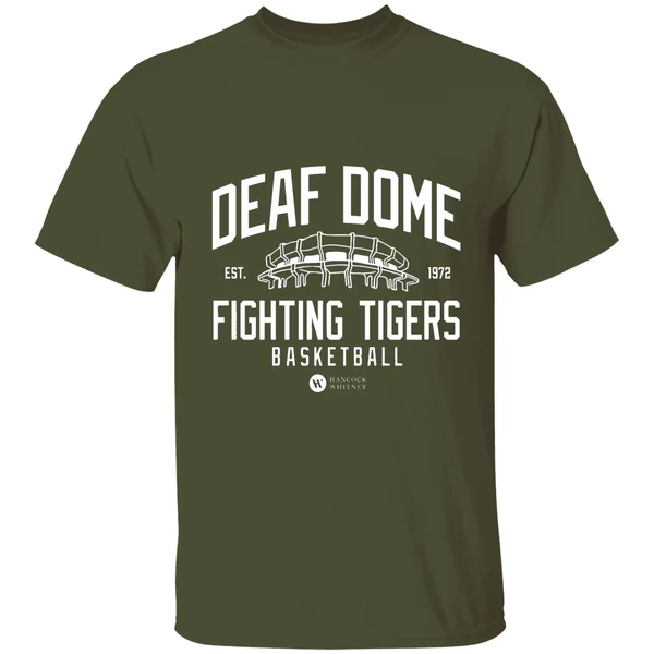 deaf dome fighting tigers basketball shirt militarygreen