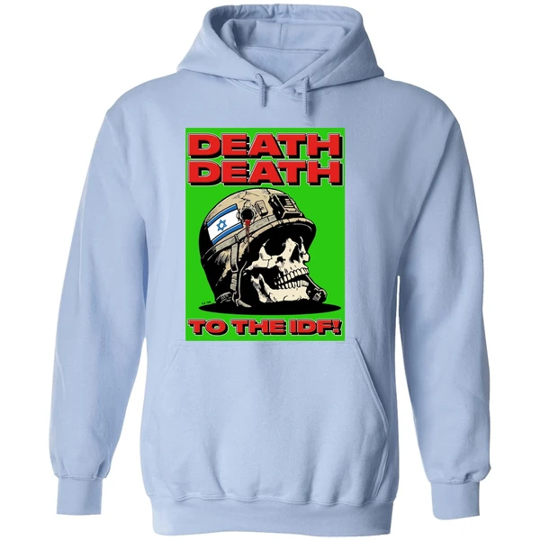 Death Death To The Idf Krime Israel Skull Hoodie - Image 4