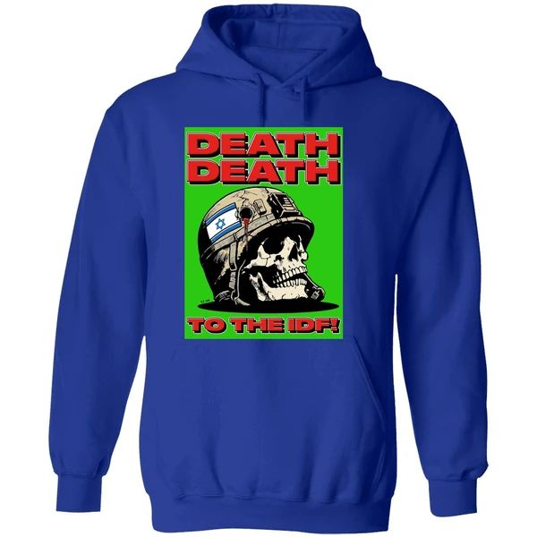 Death Death To The Idf Krime Israel Skull Hoodie - Image 7