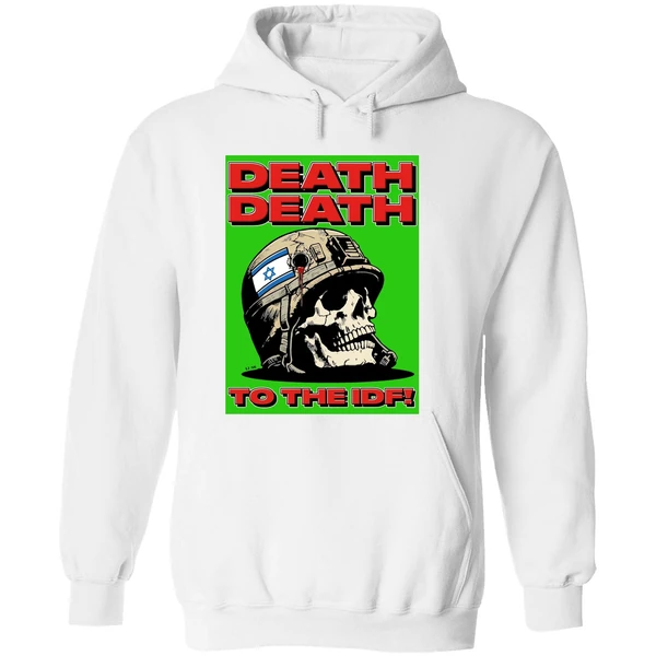 Death Death To The Idf Krime Israel Skull Hoodie - Image 8