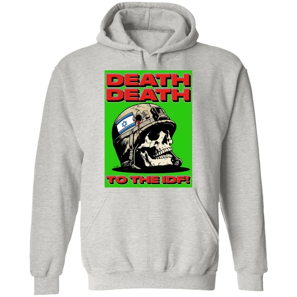 Death Death To The Idf Krime Israel Skull Hoodie - Image 9