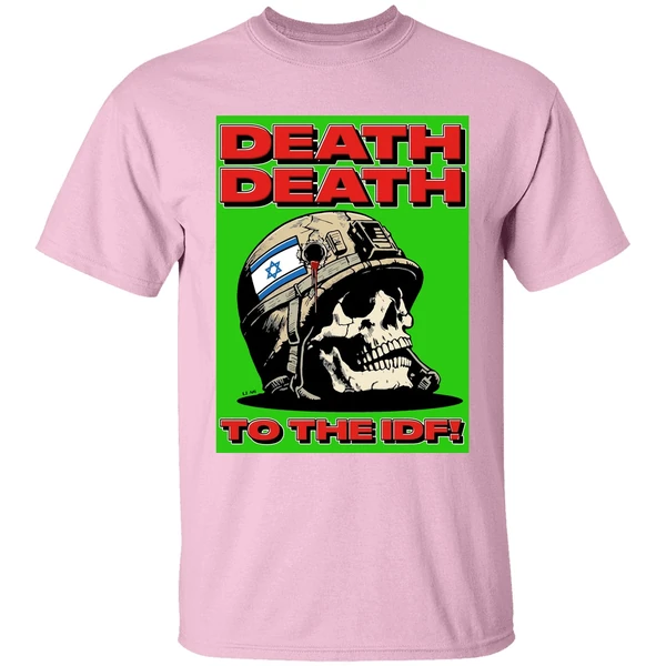death death to the idf krime israel skull shirt lightpink