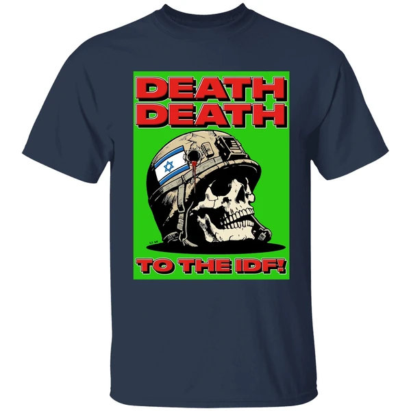 death death to the idf krime israel skull shirt navy