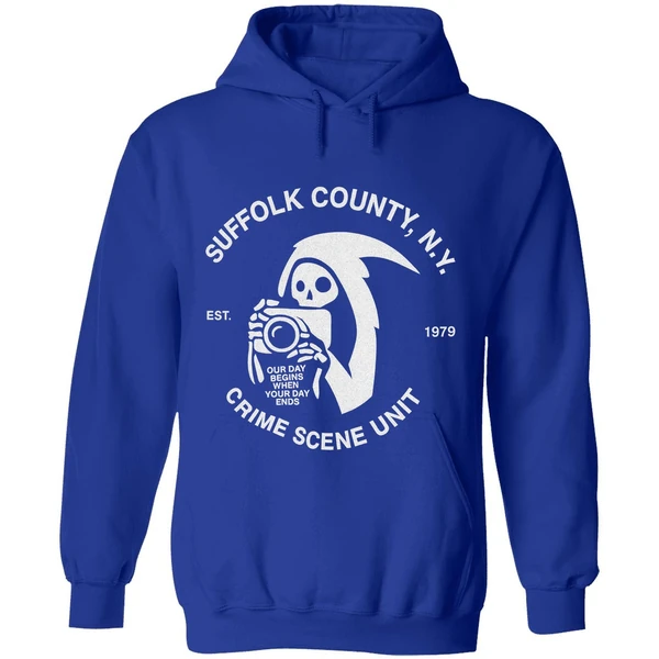 Death Our Day Begins When Your Day Ends Crime Scene Unit Suffolk New York Est 1979 Hoodie - Image 7