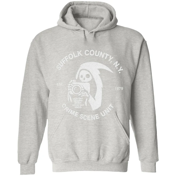 Death Our Day Begins When Your Day Ends Crime Scene Unit Suffolk New York Est 1979 Hoodie - Image 9