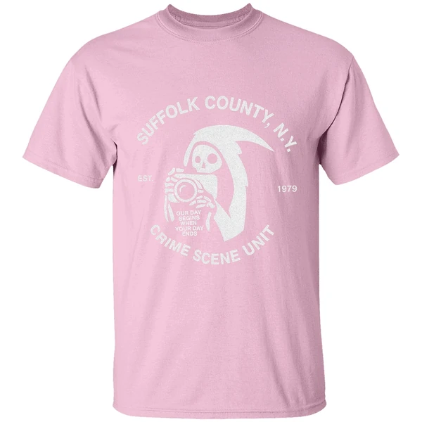 Death Our Day Begins When Your Day Ends Crime Scene Unit Suffolk New York Est 1979 Shirt Death Our Day Begins When Your Day Ends Crime Scene Unit Suffolk New York Est 1979 Shirt