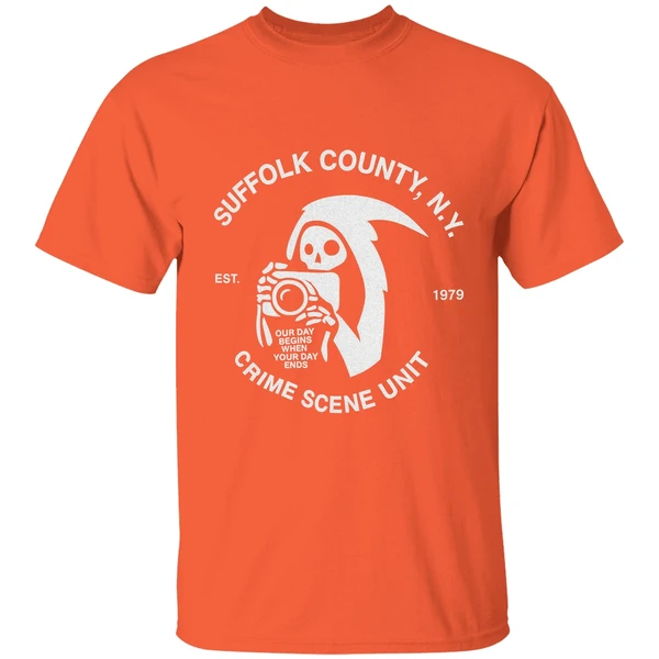 Death Our Day Begins When Your Day Ends Crime Scene Unit Suffolk New York Est 1979 Shirt - Image 5