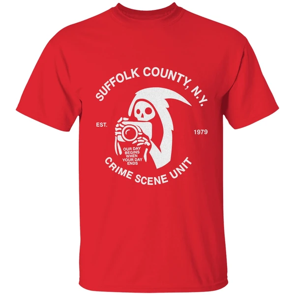 Death Our Day Begins When Your Day Ends Crime Scene Unit Suffolk New York Est 1979 Shirt - Image 6