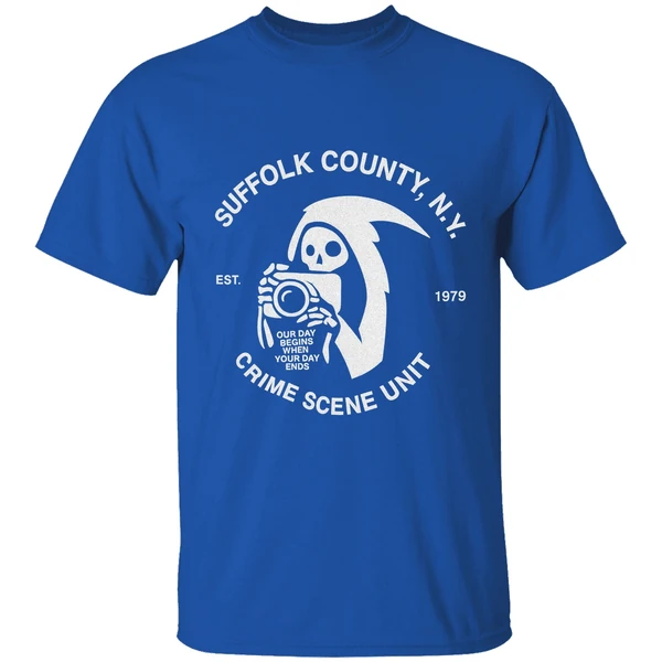 Death Our Day Begins When Your Day Ends Crime Scene Unit Suffolk New York Est 1979 Shirt - Image 7