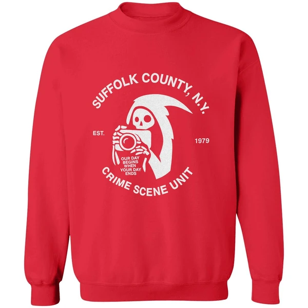 Death Our Day Begins When Your Day Ends Crime Scene Unit Suffolk Ny Est 1979 Sweatshirt - Image 4