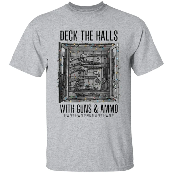 Deck The Halls With Guns And Ammo Pew Pew Pew Pew Pew Shirt - Image 6