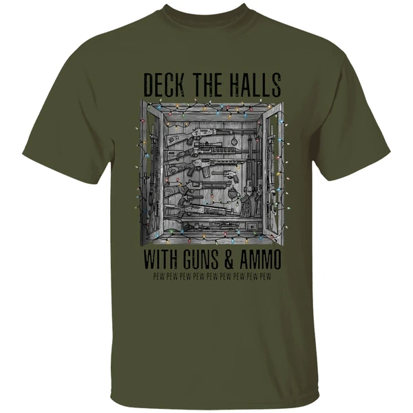 Deck The Halls With Guns And Ammo Pew Pew Pew Pew Pew Shirt - Image 9