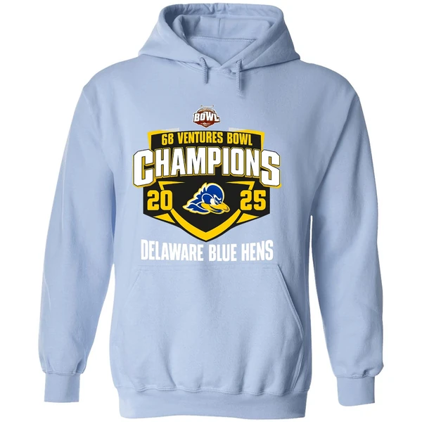 Delaware Blue Hens 2025 68 Ventures Bowl Champions Mascot Hoodie - Image 4