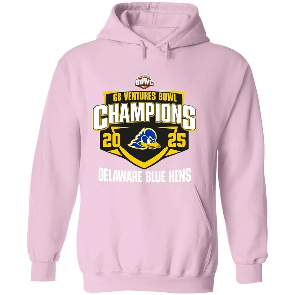 Delaware Blue Hens 2025 68 Ventures Bowl Champions Mascot Hoodie - Image 5