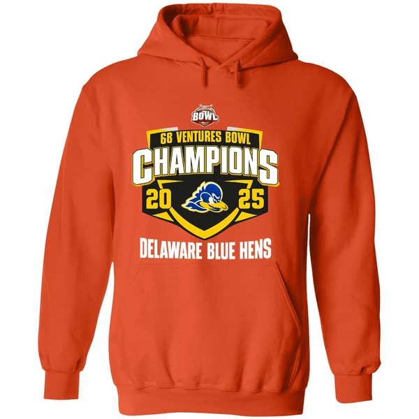 Delaware Blue Hens 2025 68 Ventures Bowl Champions Mascot Hoodie - Image 6