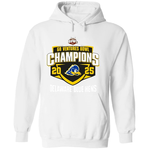Delaware Blue Hens 2025 68 Ventures Bowl Champions Mascot Hoodie - Image 8