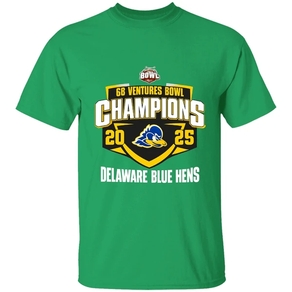 Delaware Blue Hens 2025 68 Ventures Bowl Champions Mascot Shirt - Image 2