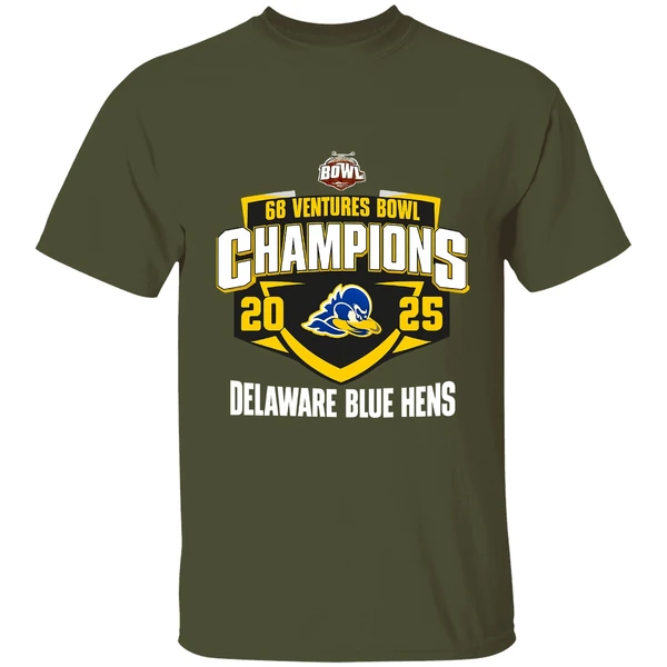 Delaware Blue Hens 2025 68 Ventures Bowl Champions Mascot Shirt - Image 4