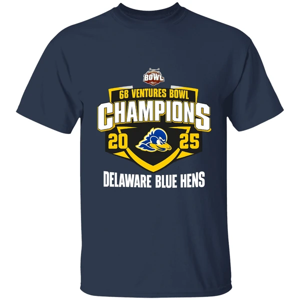 Delaware Blue Hens 2025 68 Ventures Bowl Champions Mascot Shirt - Image 5