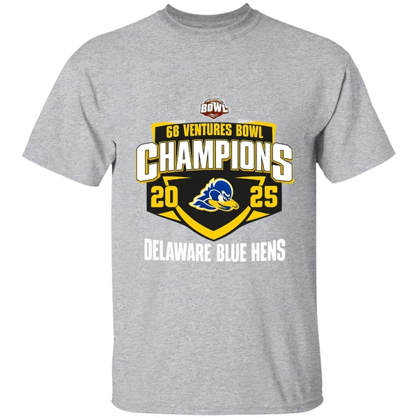 Delaware Blue Hens 2025 68 Ventures Bowl Champions Mascot Shirt - Image 9