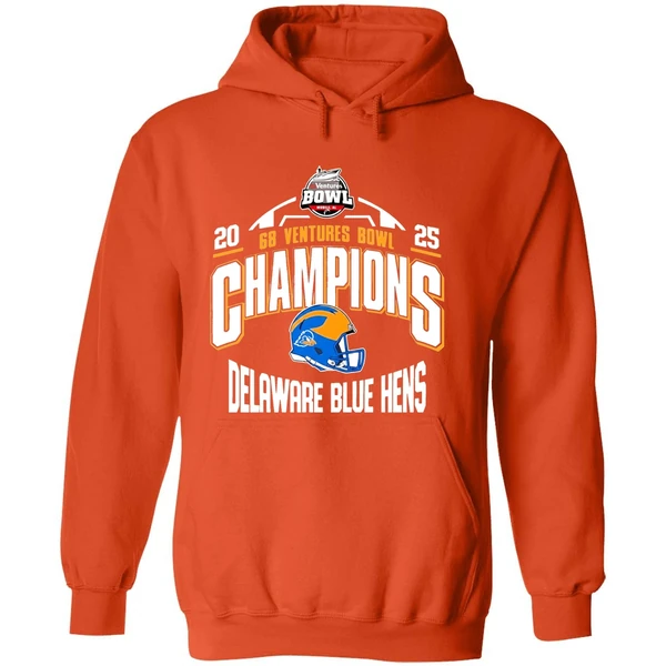 Delaware Blue Hens 68 Ventures Bowl 2025 Champions Hoodie - Image 6