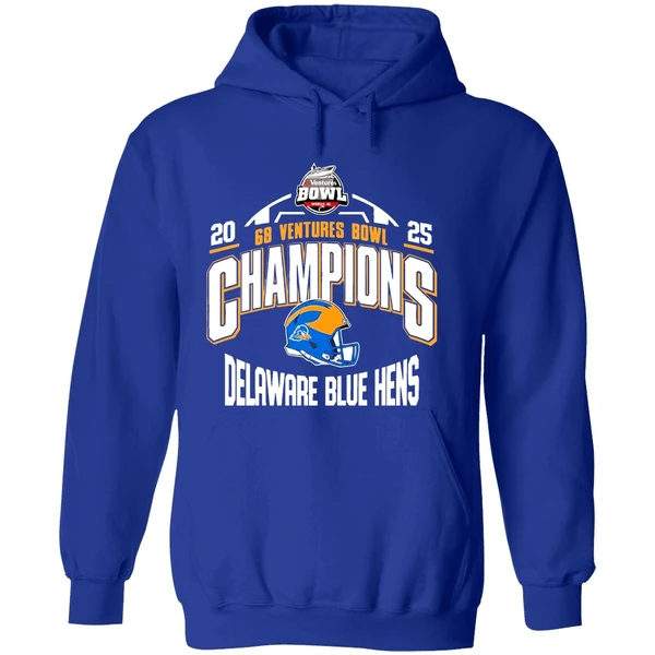 Delaware Blue Hens 68 Ventures Bowl 2025 Champions Hoodie - Image 7