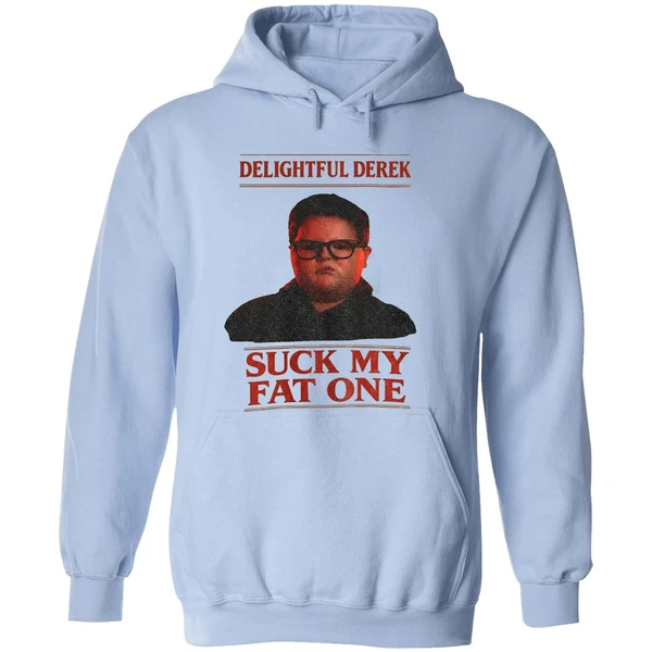 Delightful Derek Christmas Stranger Things Suck My Fat One Hoodie - Image 4