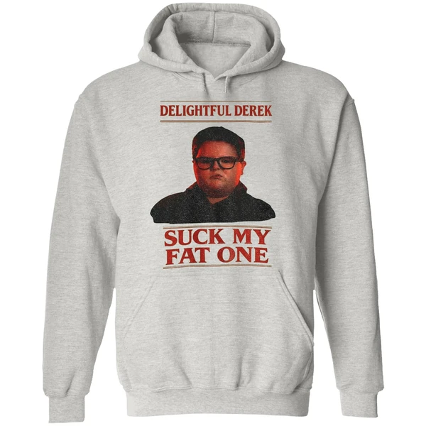 Delightful Derek Christmas Stranger Things Suck My Fat One Hoodie - Image 9