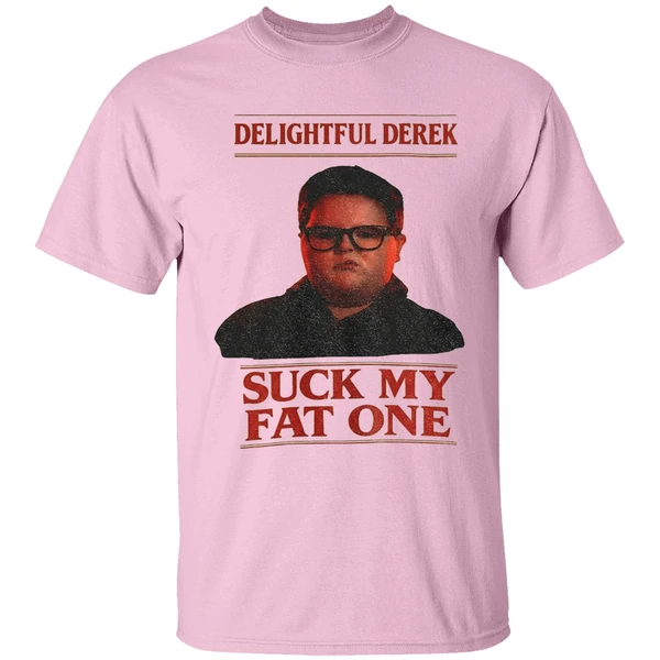 Delightful Derek Christmas Stranger Things Suck My Fat One Shirt - Image 3