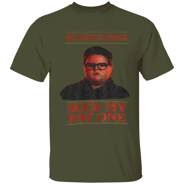 Delightful Derek Christmas Stranger Things Suck My Fat One Shirt - Image 4