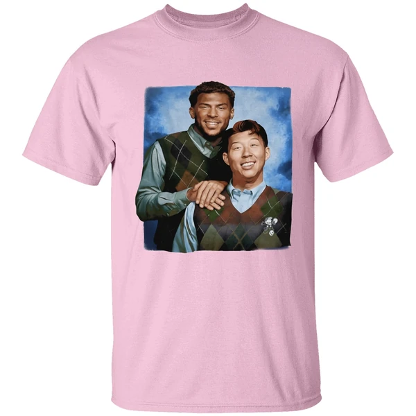 denis bouanga and son heung min los angeles fc step brothers shirt lightpink