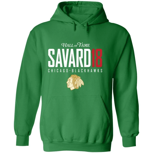 Denis Savard 18 Hall Of Fame Chicago Blackhawks Hoodie - Image 2