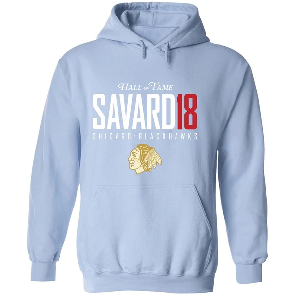 Denis Savard 18 Hall Of Fame Chicago Blackhawks Hoodie - Image 4