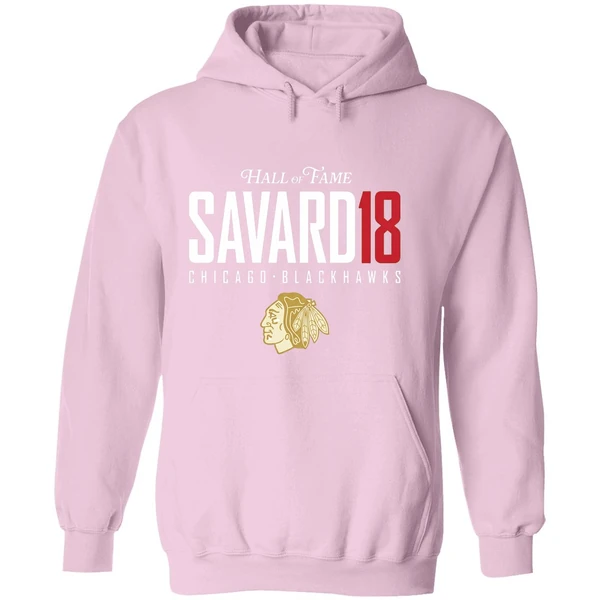 Denis Savard 18 Hall Of Fame Chicago Blackhawks Hoodie - Image 5