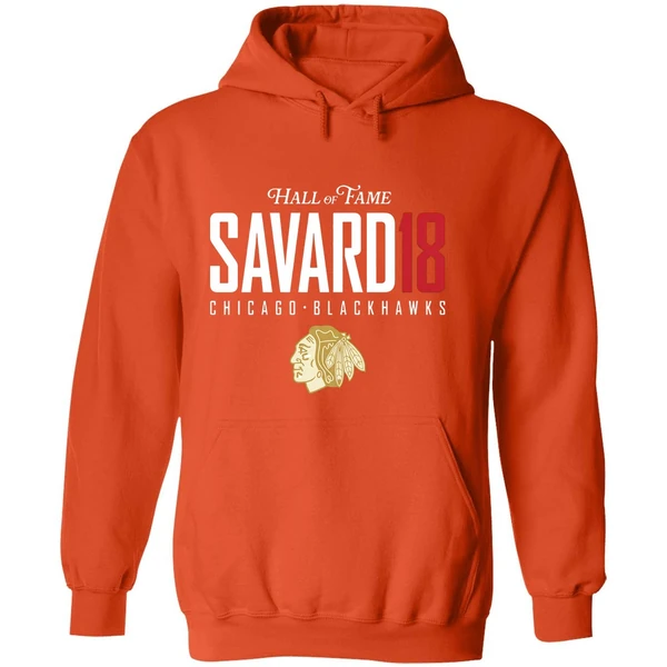 Denis Savard 18 Hall Of Fame Chicago Blackhawks Hoodie - Image 6