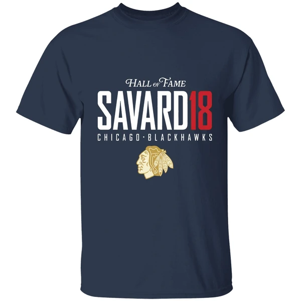 denis savard 18 hall of fame chicago blackhawks shirt navy