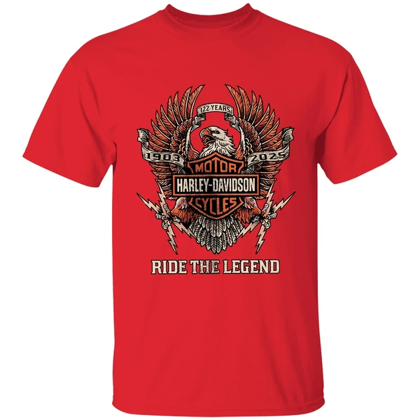 Denver Broncos 122 Years Harley Davidson Ride The Legend Logo Shirt - Image 7