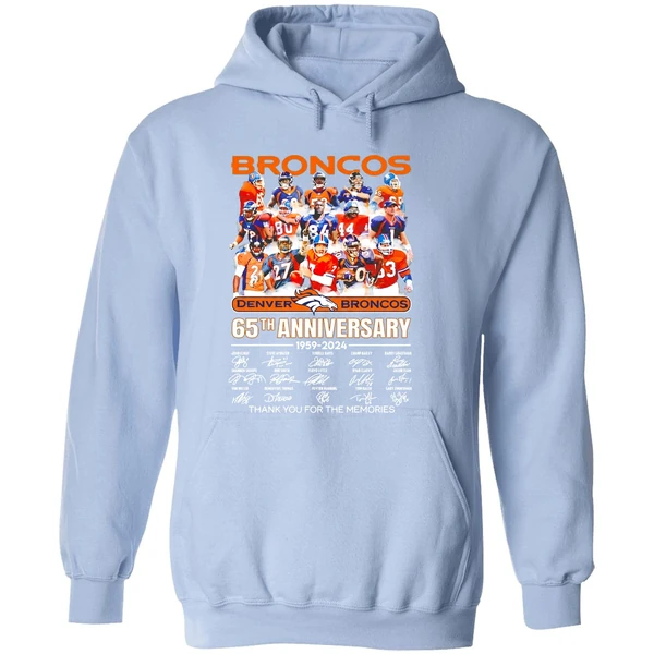 Denver Broncos 65th Anniversary 1959 2024 Thank You For The Memories Hoodie - Image 4