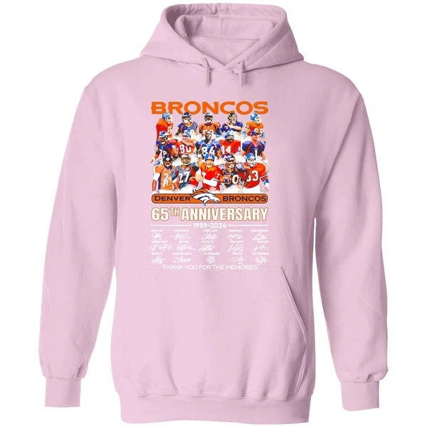 Denver Broncos 65th Anniversary 1959 2024 Thank You For The Memories Hoodie - Image 5