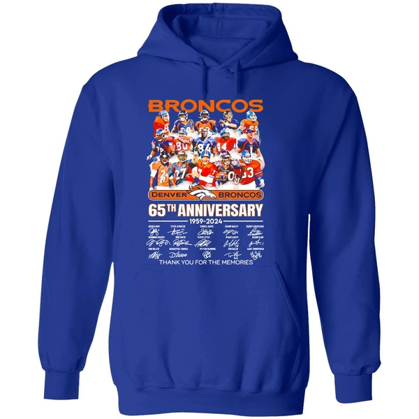 Denver Broncos 65th Anniversary 1959 2024 Thank You For The Memories Hoodie - Image 7