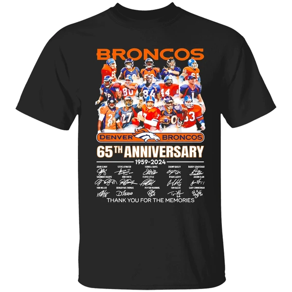 Denver Broncos 65th Anniversary 1959 2024 Thank You For The Memories Shirt
