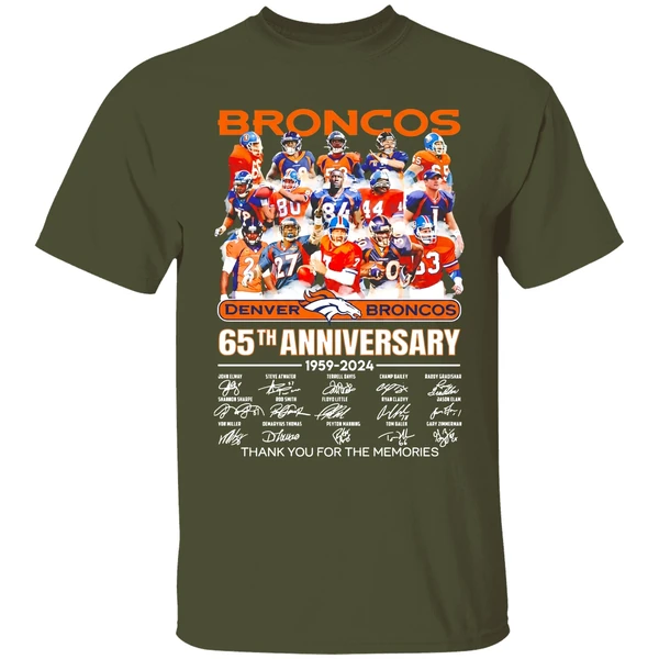 Denver Broncos 65th Anniversary 1959 2024 Thank You For The Memories Shirt - Image 4