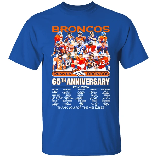Denver Broncos 65th Anniversary 1959 2024 Thank You For The Memories Shirt - Image 8