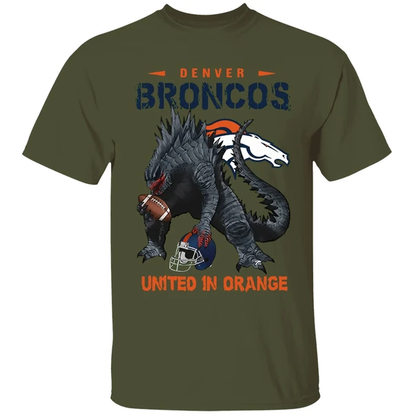 Denver Broncos Godzilla United In Orange Shirt - Image 9