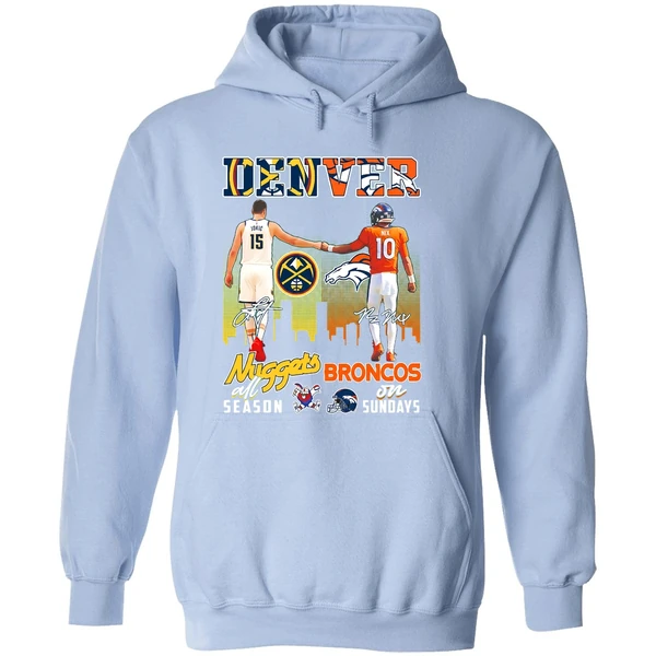 Denver Nuggets All Season And Broncos On Sundays Hoodie - Image 4
