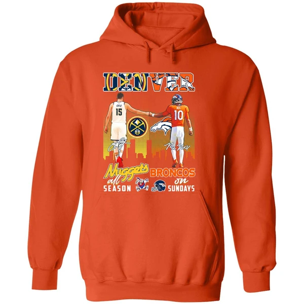Denver Nuggets All Season And Broncos On Sundays Hoodie - Image 6